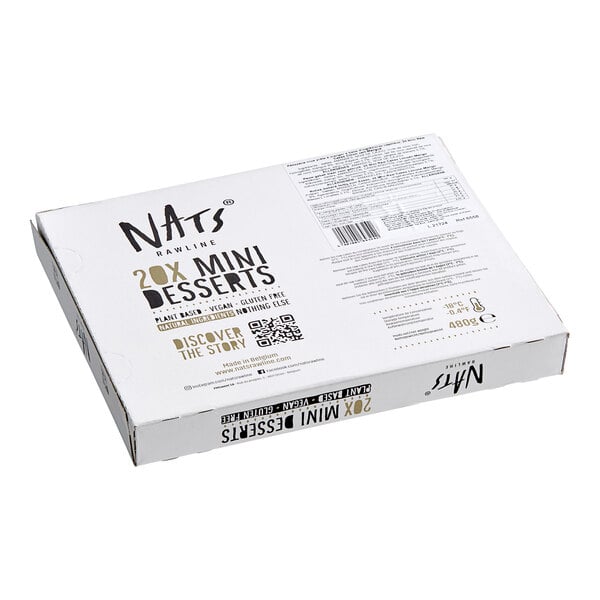 Nats Rawline Plant-Based Vegan Lime and Mango Mini Raw Cake Square 0.85 oz. - 20/Case