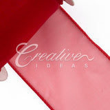 2 1/2" Wired Organza Ribbon - 10 Yards (Red)