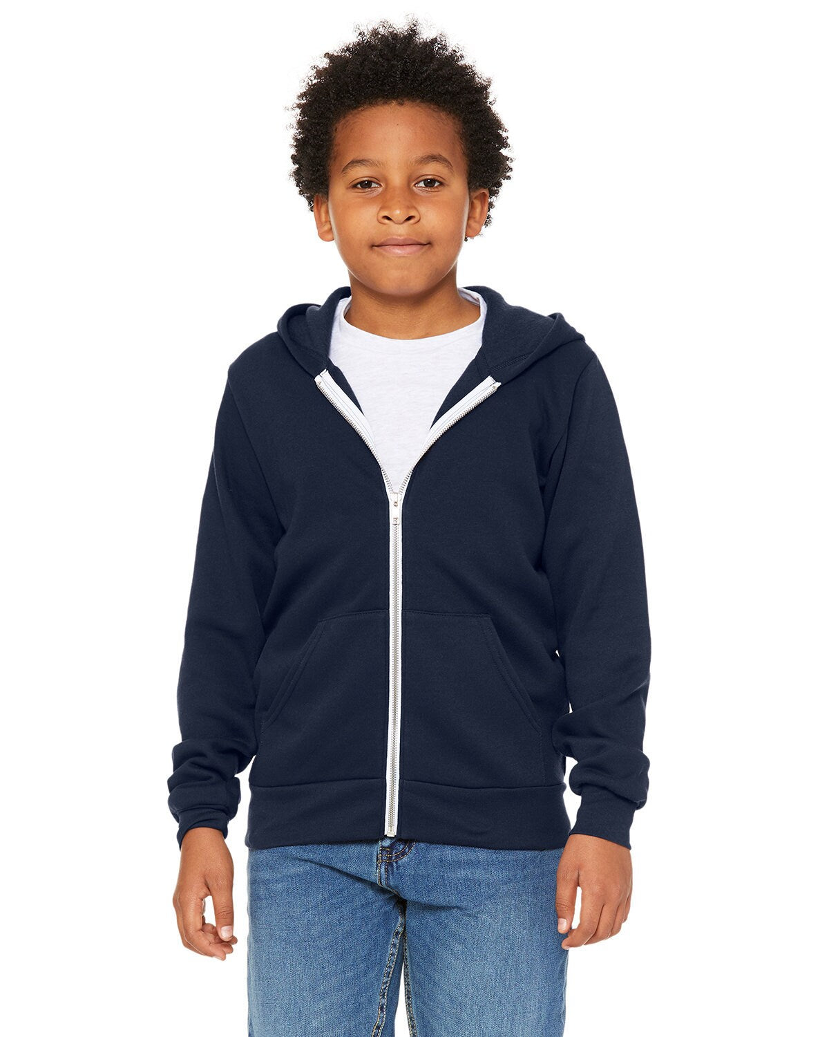 Bella + Canvas® Youth Sponge Fleece Full Zip Hooded Sweatshirt