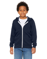 Bella + Canvas® Youth Sponge Fleece Full Zip Hooded Sweatshirt