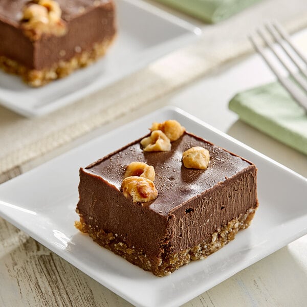 Nats Rawline Plant-Based Vegan Chocolate and Hazelnut Raw Cake Square Duo Pack 4.6 oz. - 12/Case