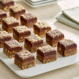 Nats Rawline Plant-Based Vegan Caramel and Chocolate Mini Raw Cake Square 0.85 oz. - 20/Case