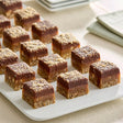 Nats Rawline Plant-Based Vegan Caramel and Chocolate Mini Raw Cake Square 0.85 oz. - 20/Case