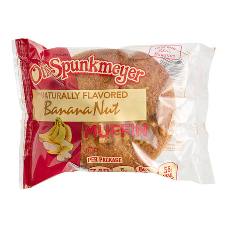 Otis Spunkmeyer Individually Wrapped Banana Nut Muffin 6.5 oz. - 48/Case