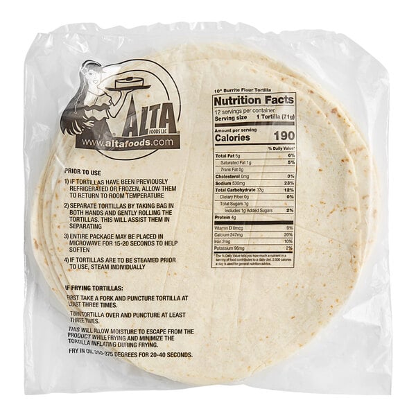 Celia's Flour Tortilla 10" - 144/Case