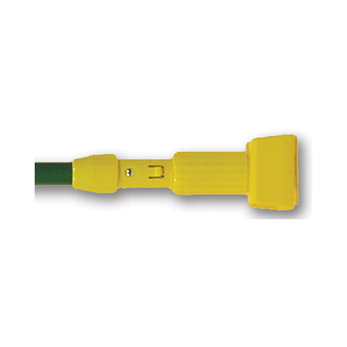 Rubbermaid FGH24600GR00 60" Gripper Clamp Style Green Fiberglass Wet-Mop Handle w/Plastic Yellow Head