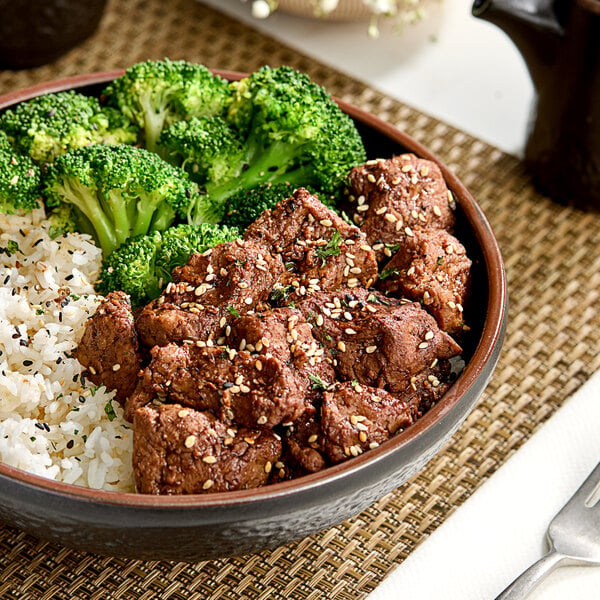 Franklin Farms Seasoned Cubed Seitan 5 lb. - 2/Case