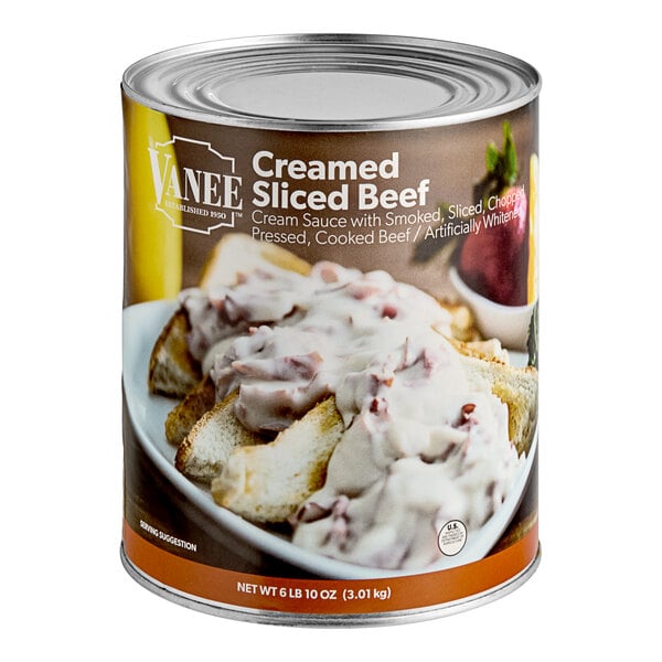 Vanee Creamed Sliced Beef - #10 Can
