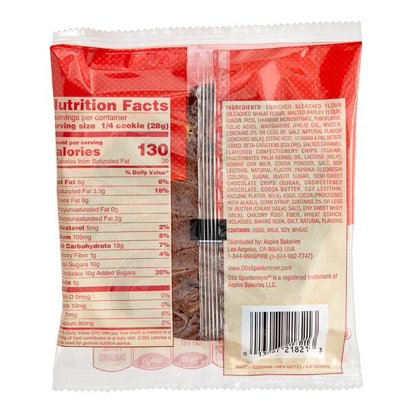 Otis Spunkmeyer Individually Wrapped Double Chocolate Caramel Cookie 4 oz. - 24/Case