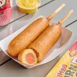Foster Farms Chili Cheese Chicken Corn Dog with Individual Serving Sleeves 4 oz. - 36/Case