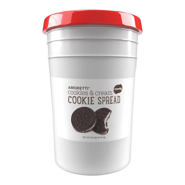 Amoretti Natural Creamy Cookies & Cream Cookie Spread 55 lb.