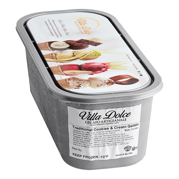 Villa Dolce Traditional Cookies & Cream Gelato 5 Liter