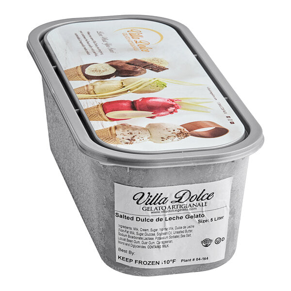 Villa Dolce Argentine Salted Dulce de Leche Gelato 5 Liter