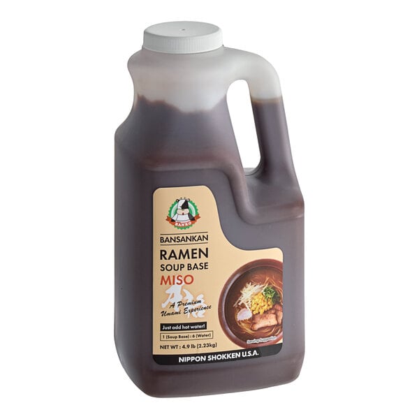 Nippon Shokken Bansankan Miso Ramen Soup Base 4.9 lb. - 6/Case