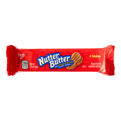 Nabisco Nutter Butter 4-Count (1.9 oz.) Cookie Pack - 40/Case