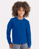Next Level® Youth Cotton Long Sleeve Crewneck T-Shirt