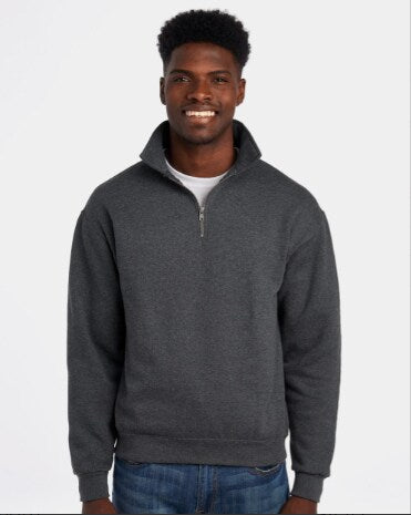 JERZEES® Super Sweats Quarter-Zip Cadet Collar Sweatshirt