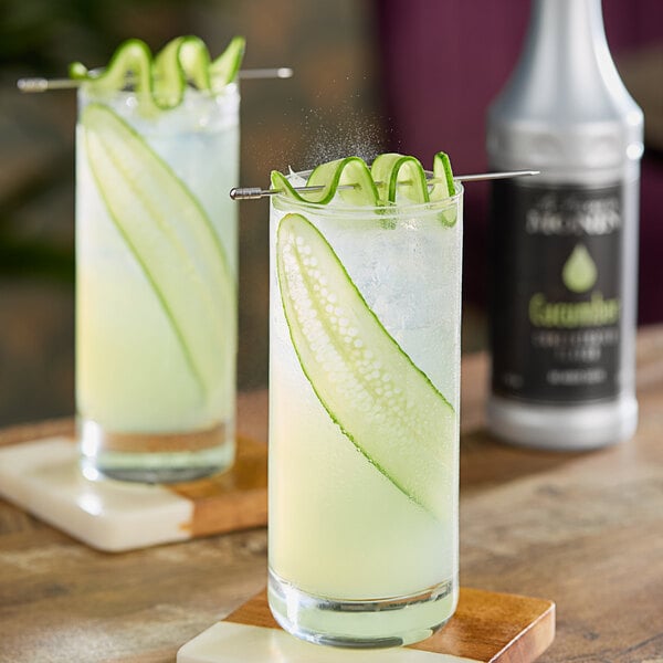 Monin Cucumber Concentrated Flavor 375 mL - 4/Case