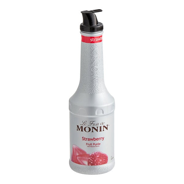 Monin Strawberry Fruit Puree 1 Liter - 4/Case