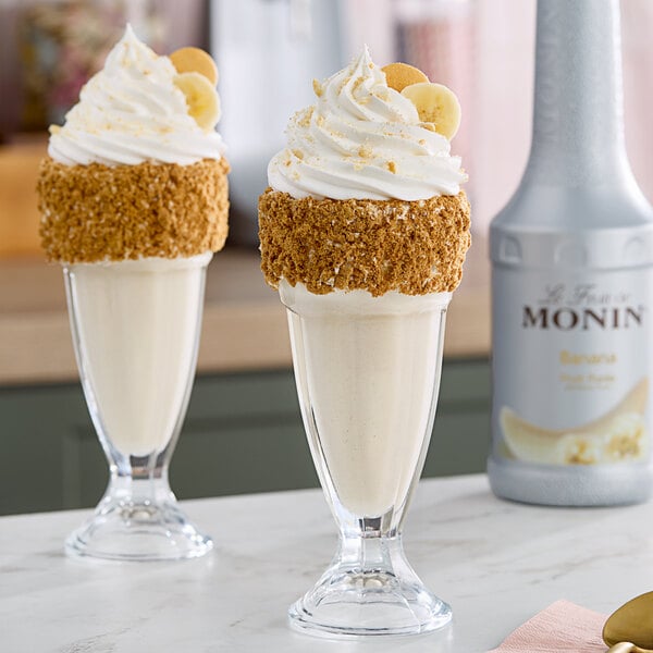 Monin Banana Fruit Puree 1 Liter - 4/Case
