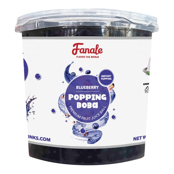 Fanale Blueberry Popping Boba 7.05 lb. - 4/Case