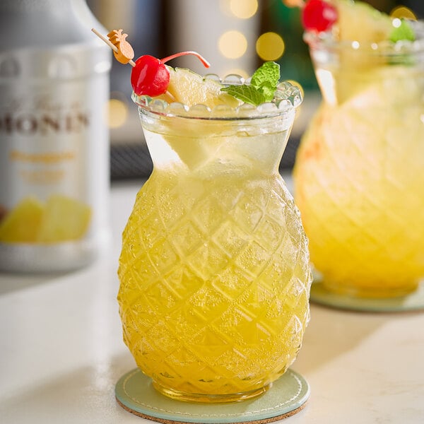 Monin Pineapple Fruit Puree 1 Liter - 4/Case