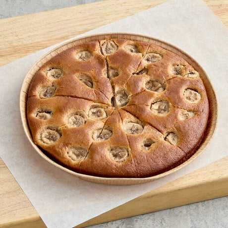 Le Chic Patissier 10-Slice Pre-Cut Plant-Based Vegan Whole Wheat Banana Bread Cake 30.68 oz. - 4/Case