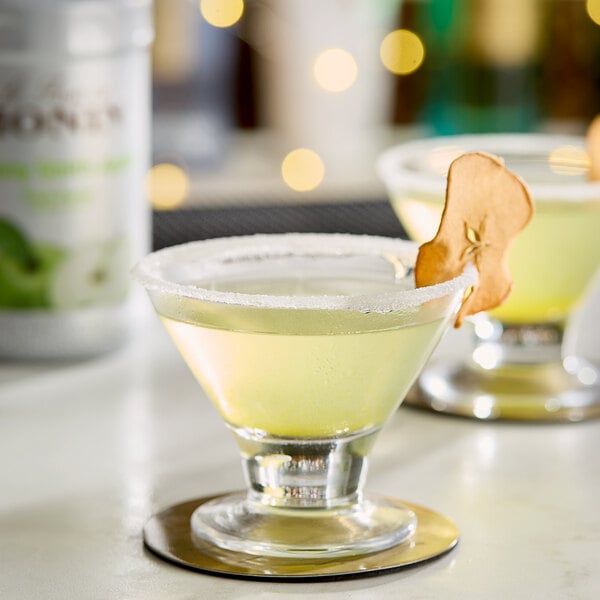 Monin Granny Smith Apple Fruit Puree 1 Liter - 4/Case