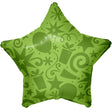 Foil Star Balloon 22 Inch Festive Kiwi