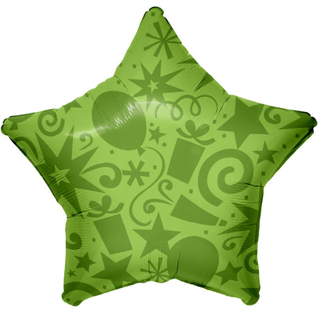Foil Star Balloon 22 Inch Festive Kiwi