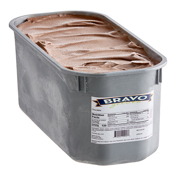 Bravo Gelato Chocolate Gelato Tub 5 Liter