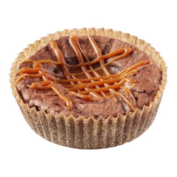 Pillsbury Caramel Brownie Single Serve Cup with Caramel Drizzle 2.5 oz. - 60/Case