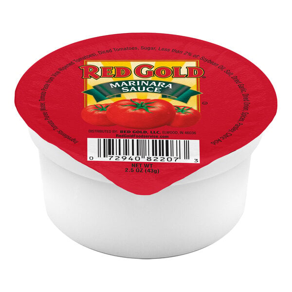 Red Gold 2.5 oz. Marinara Sauce Cups - 84/Case