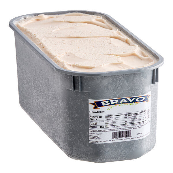 Bravo Gelato Strawberry Gelato Tub 5 Liter
