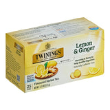 Twinings Lemon & Ginger Herbal Tea Bags - 25/Box