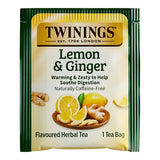 Twinings Lemon & Ginger Herbal Tea Bags - 25/Box