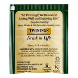Twinings Lemon & Ginger Herbal Tea Bags - 25/Box