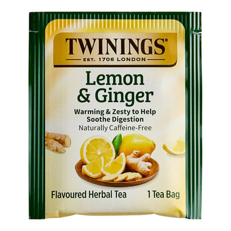 Twinings Lemon & Ginger Herbal Tea Bags - 150/Case