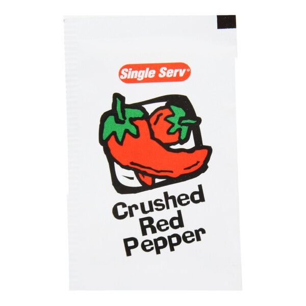 Crushed Red Pepper 1 Gram Portion Packet - 200/Case