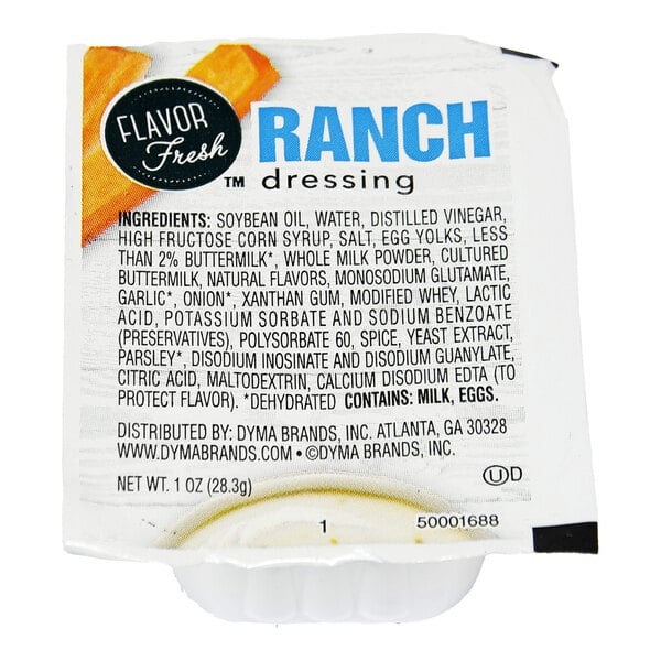 House Blend Ranch Sauce 1 oz. Portion Cups - 100/Case
