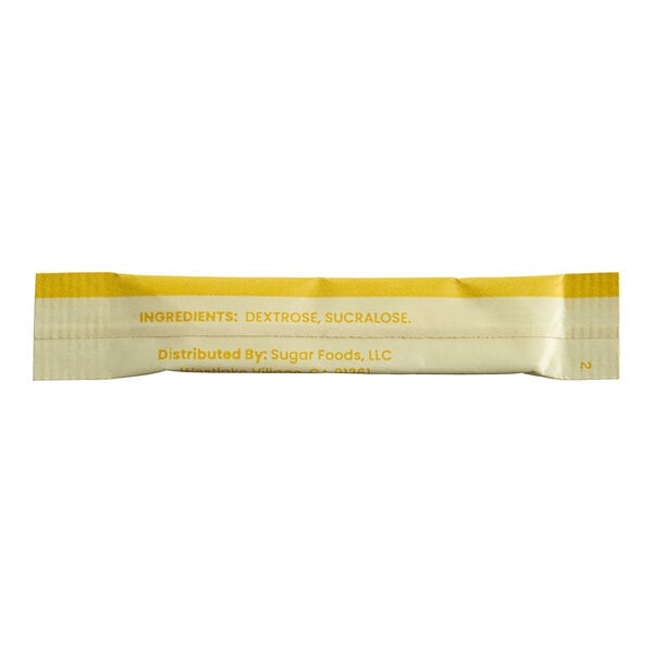 ecoStick Yellow Sucralose Sugar Substitute Packet 0.5 Gram - 2,000/Case