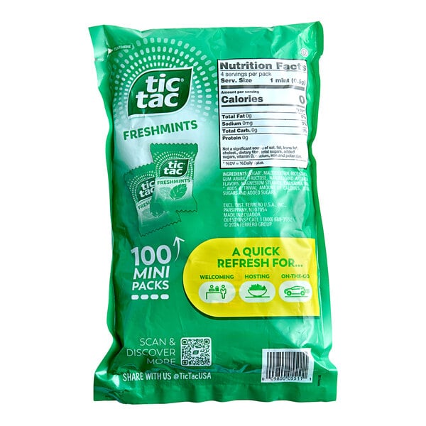 Tic Tac Freshmints 4-Count Mini Pack - 1,000/Case