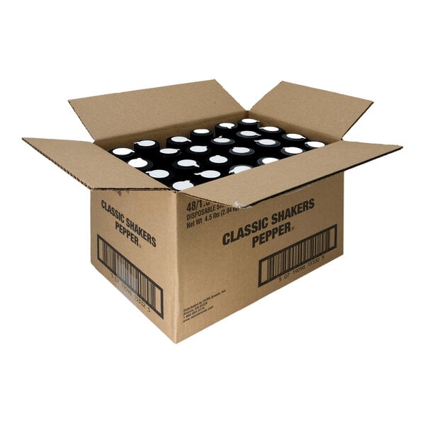 Prefilled Disposable Pepper Shaker 1.5 oz. - 48/Case