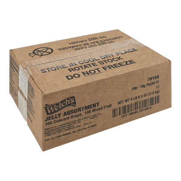 Grape & Mixed Fruit Jelly 10 Gram Portion Packet - 200/Case