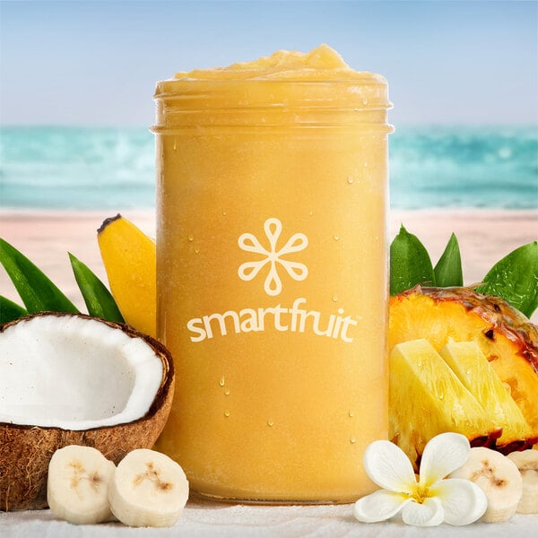 Smartfruit Aloha Pineapple 100% Fruit Puree Beverage Mix 48 fl. oz. - 6/Case