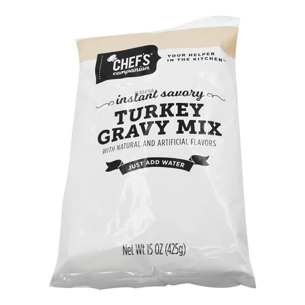 Chef's Companion 15 oz. Turkey Gravy Mix - 8/Case
