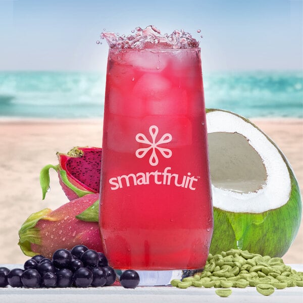 Smartfruit Recharge Dragon Fruit and Elderberry Refresher Beverage 1:1 Concentrate 48 fl. oz. - 6/Case