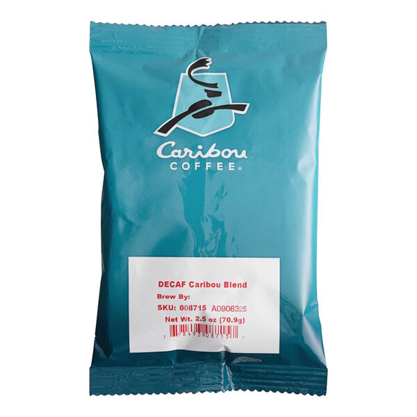Caribou Coffee 2.5 oz. Caribou Blend Decaf Coffee Packet - 18/Case