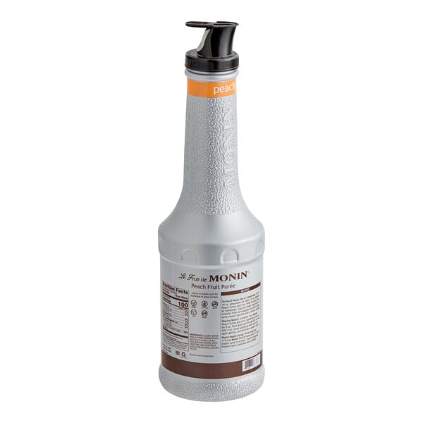 Monin Peach Fruit Puree 1 Liter - 4/Case