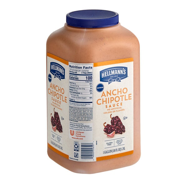 Hellmann's 1 Gallon Real Ancho Chipotle Sauce - 2/Case